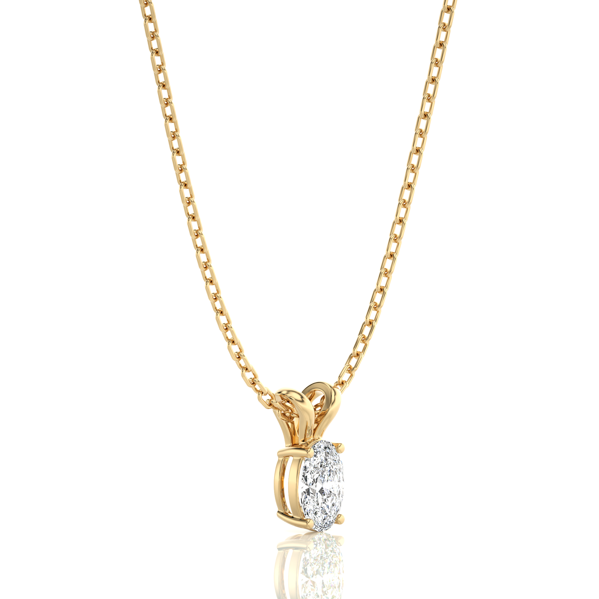 Shimmering Serenade Solitaire Pendant