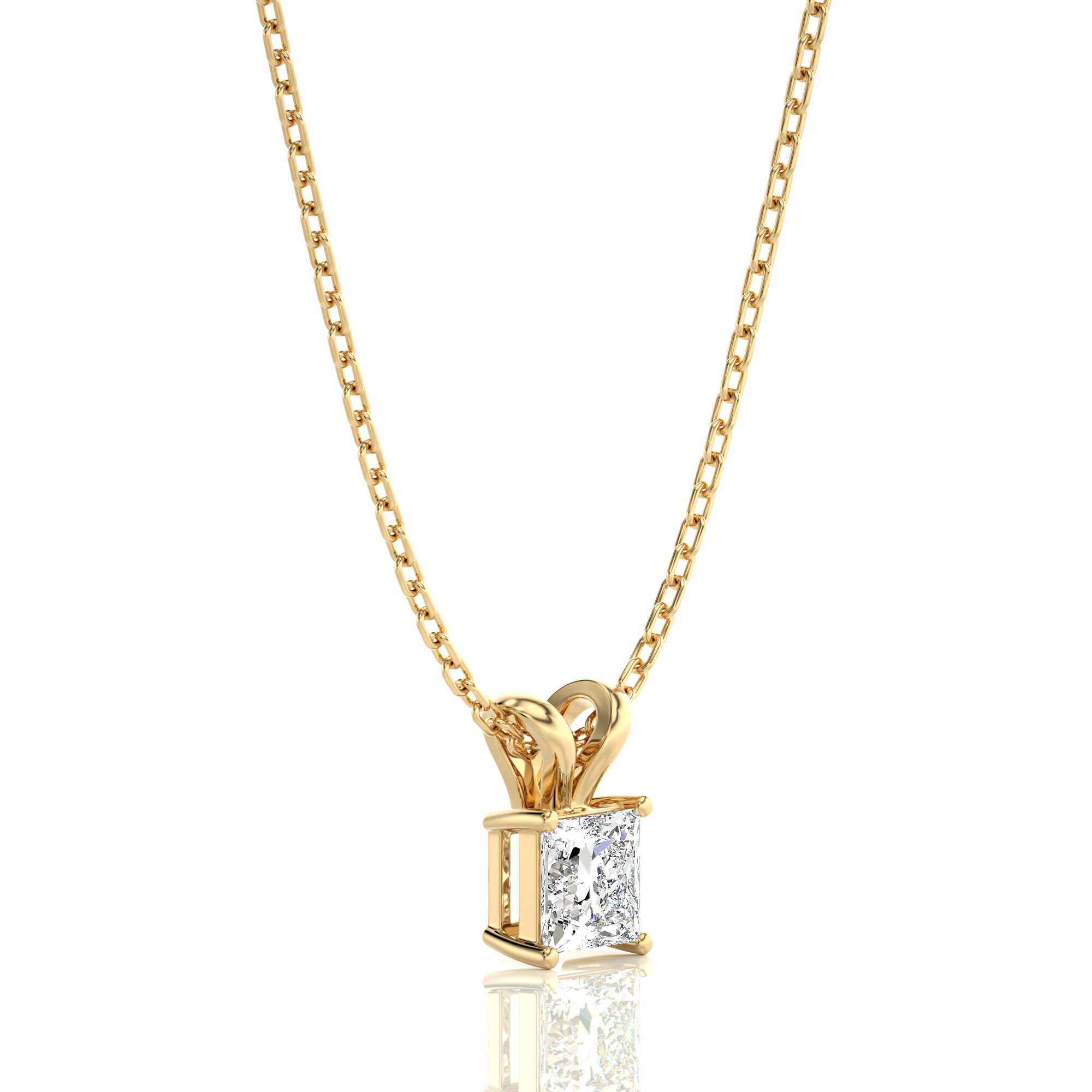Shimmering Serenade Solitaire Pendant
