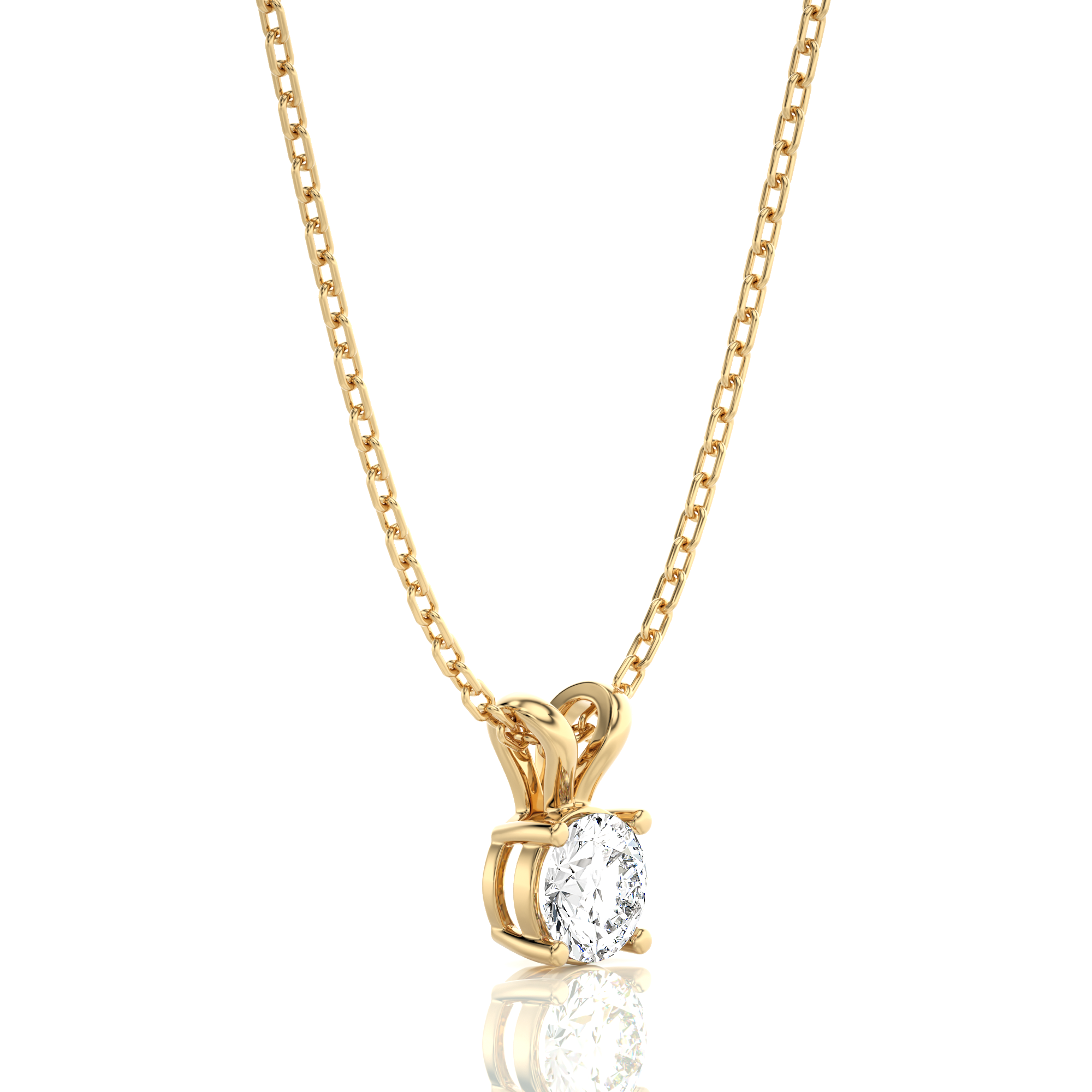 Shimmering Serenade Solitaire Pendant