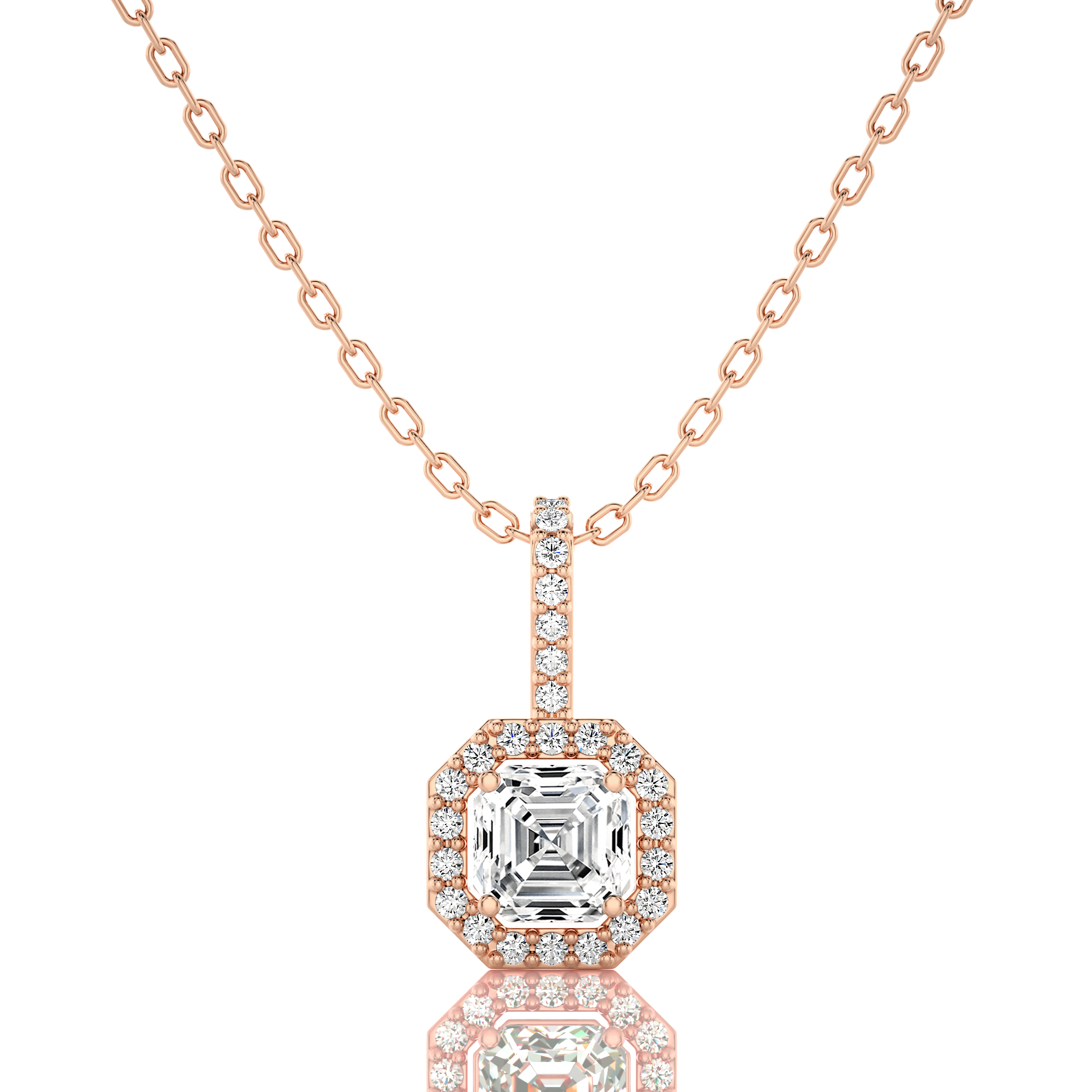 City Night Solitaire Halo Pendant