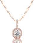 City Night Solitaire Halo Pendant