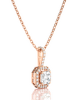 City Night Solitaire Halo Pendant