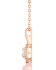 City Night Solitaire Halo Pendant