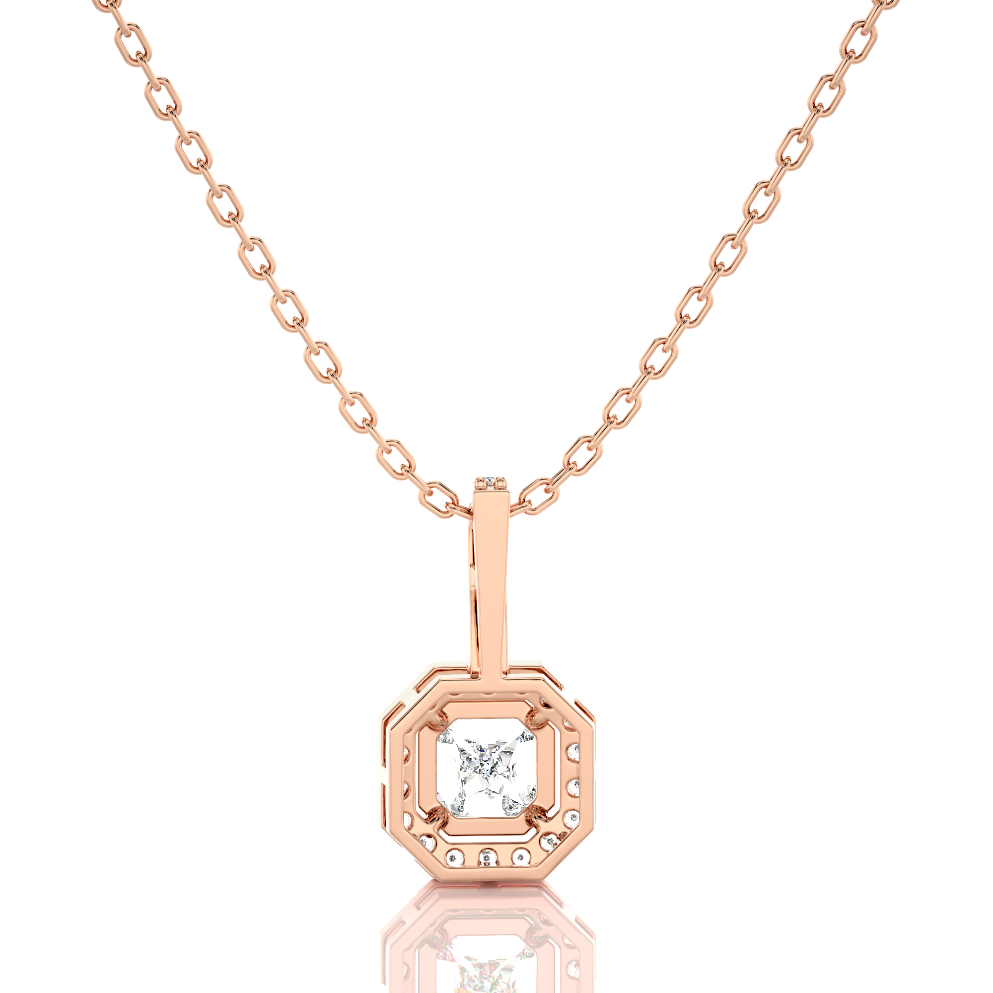 City Night Solitaire Halo Pendant