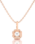 City Night Solitaire Halo Pendant