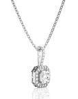 City Night Solitaire Halo Pendant