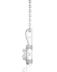 City Night Solitaire Halo Pendant