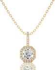 City Night Solitaire Halo Pendant