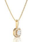 City Night Solitaire Halo Pendant
