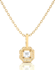 City Night Solitaire Halo Pendant