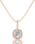 City Night Solitaire Halo Pendant