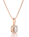 City Night Solitaire Halo Pendant