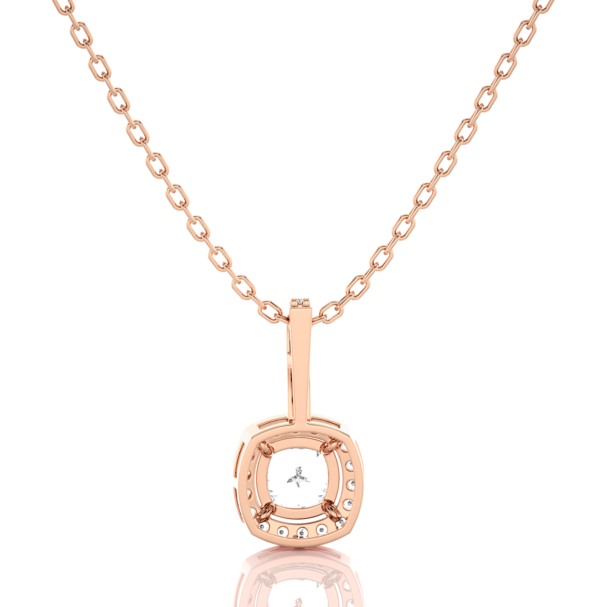 City Night Solitaire Halo Pendant