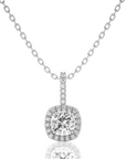 City Night Solitaire Halo Pendant