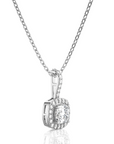 City Night Solitaire Halo Pendant