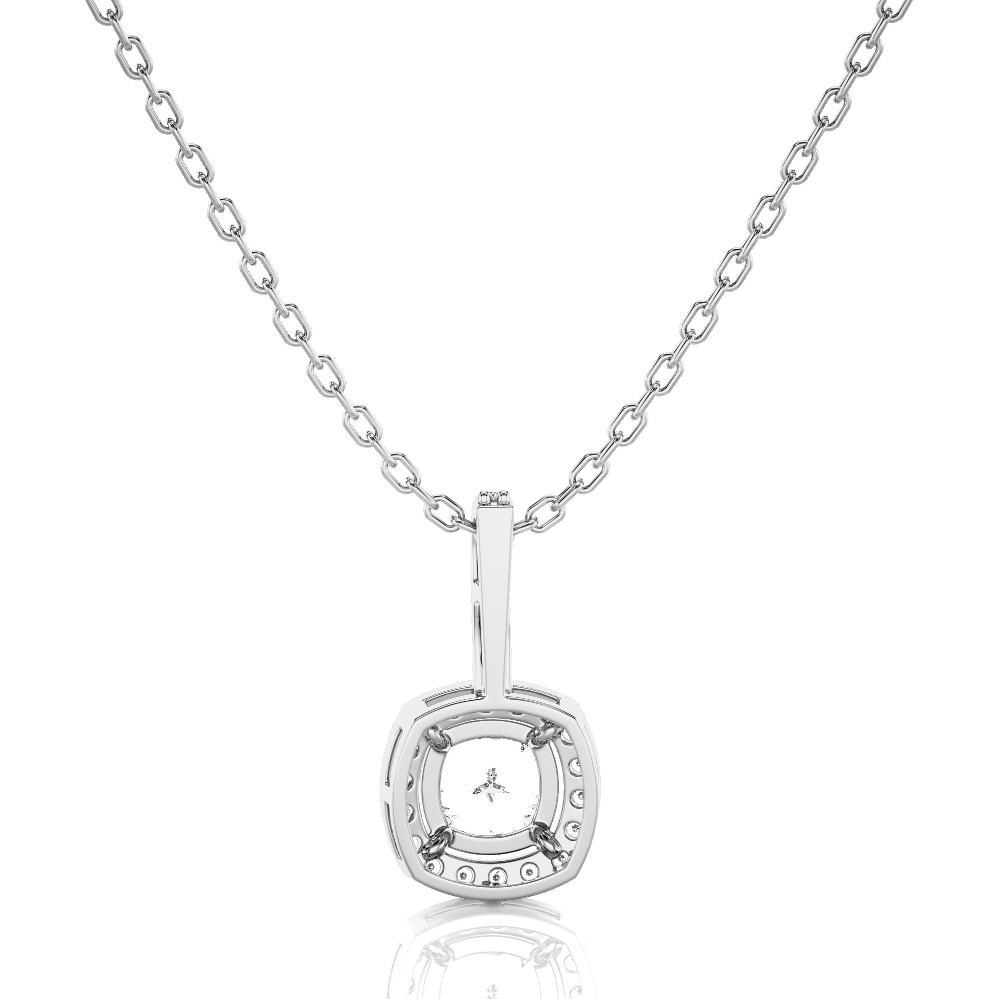City Night Solitaire Halo Pendant