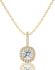 City Night Solitaire Halo Pendant
