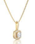 City Night Solitaire Halo Pendant
