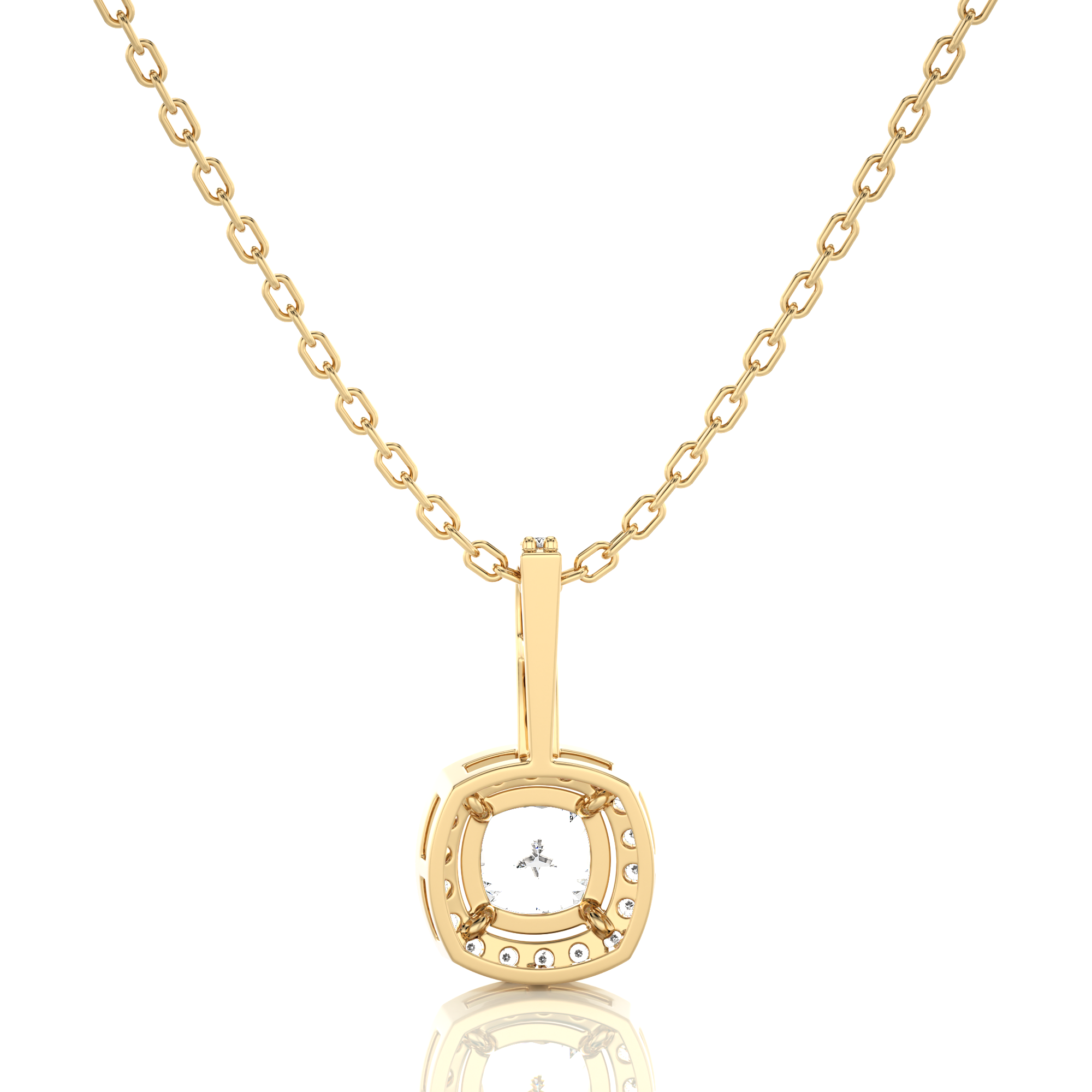 City Night Solitaire Halo Pendant