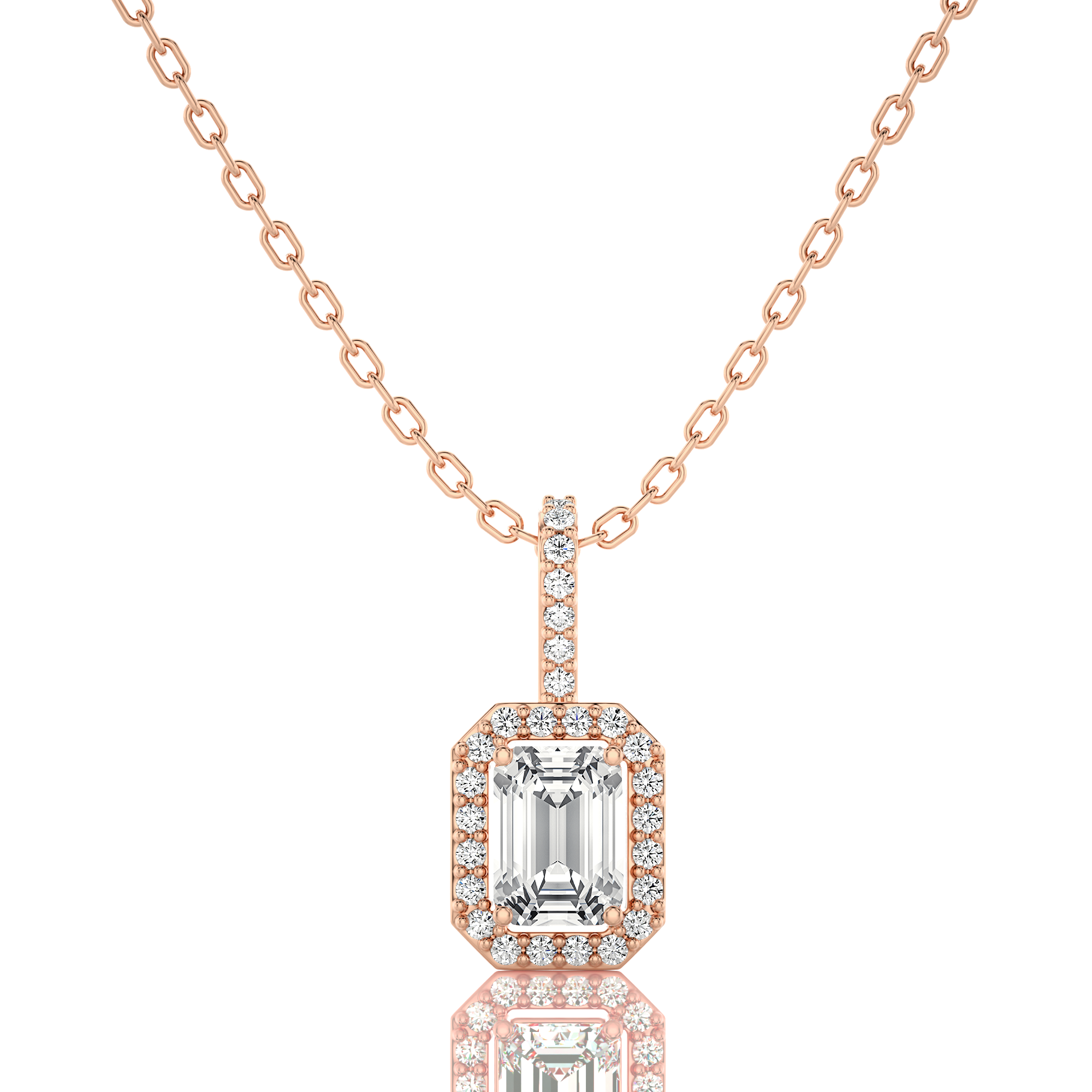 City Night Solitaire Halo Pendant