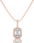 City Night Solitaire Halo Pendant