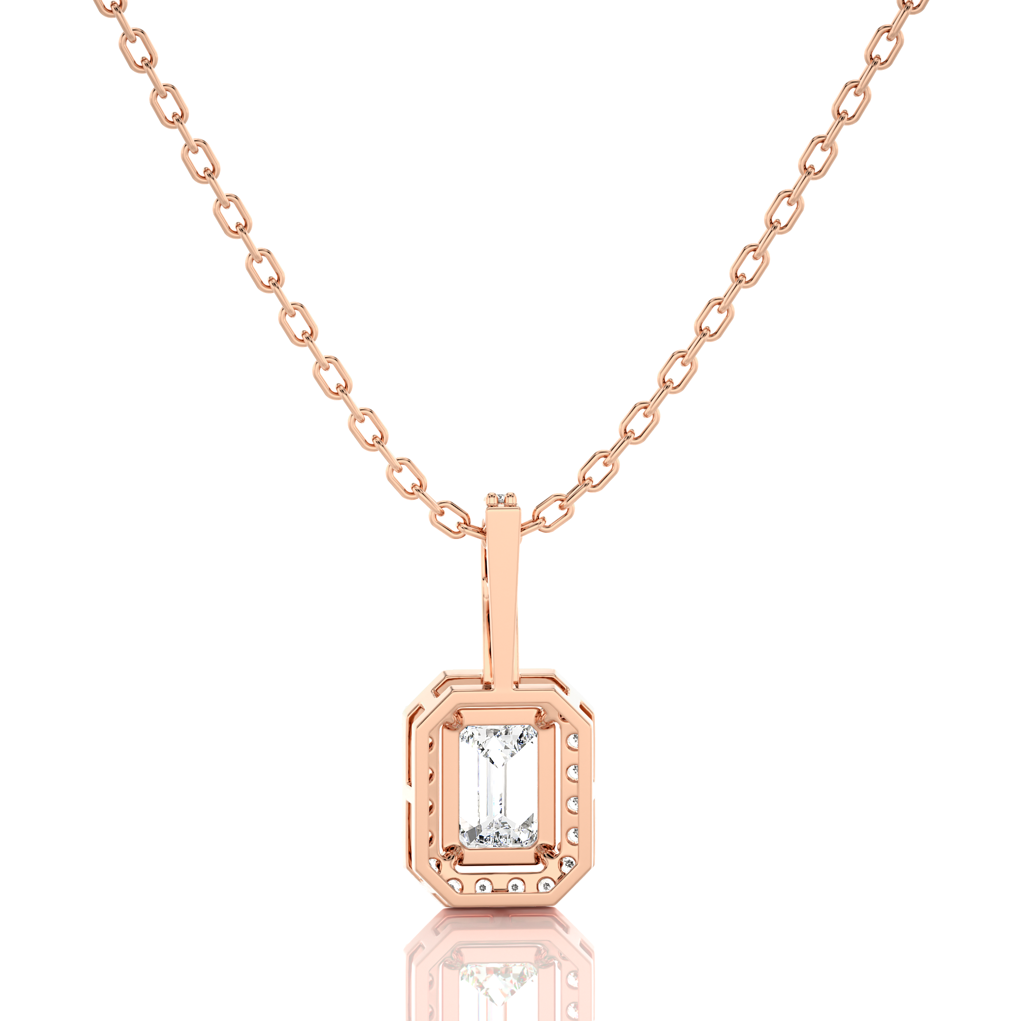 City Night Solitaire Halo Pendant