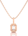 City Night Solitaire Halo Pendant