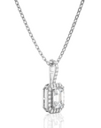 City Night Solitaire Halo Pendant