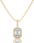 City Night Solitaire Halo Pendant