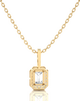 City Night Solitaire Halo Pendant