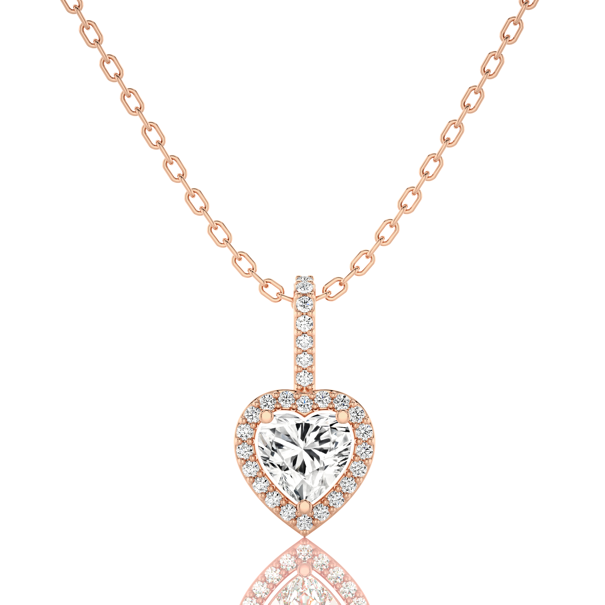 City Night Solitaire Halo Pendant