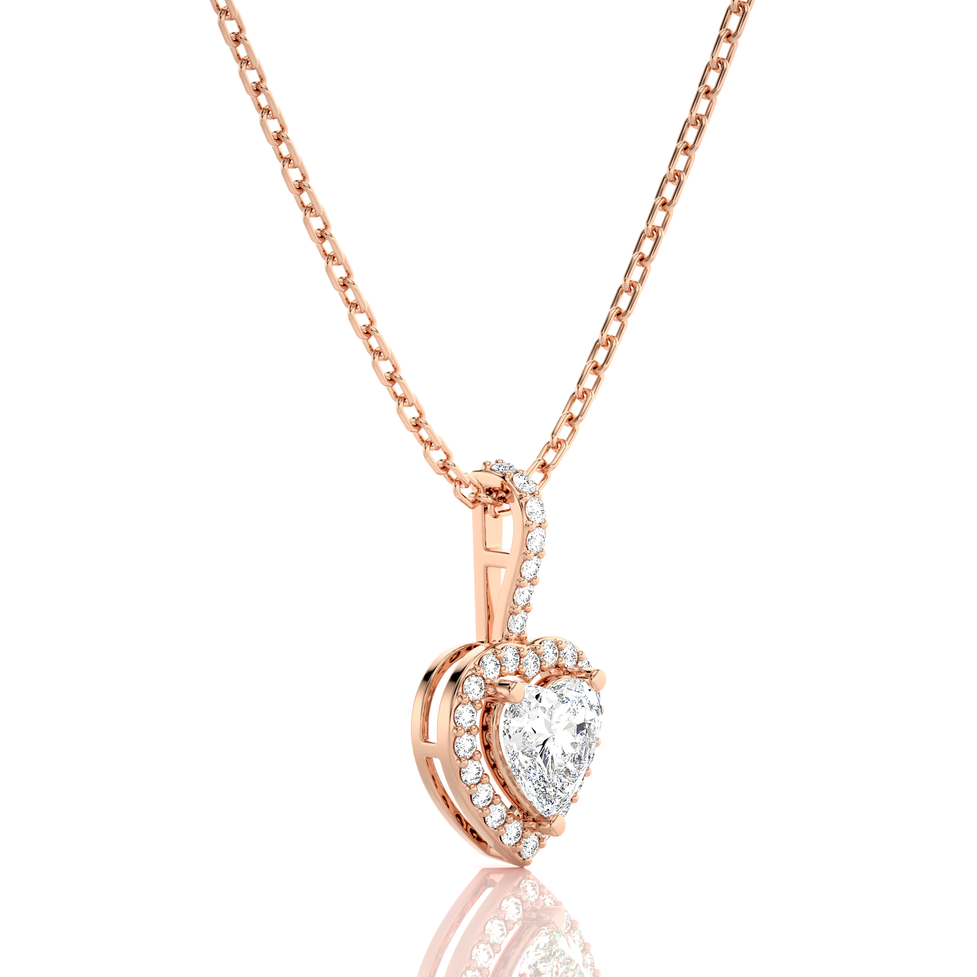 City Night Solitaire Halo Pendant