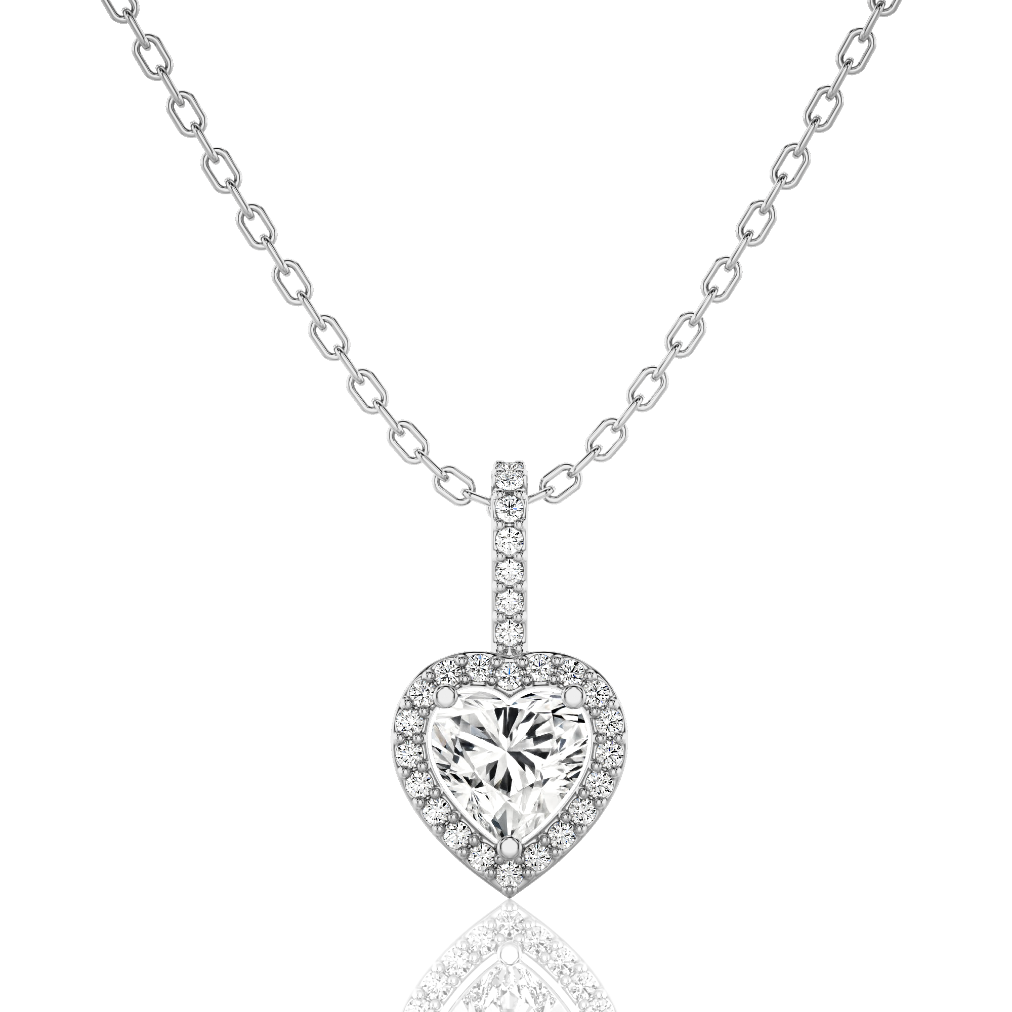 City Night Solitaire Halo Pendant