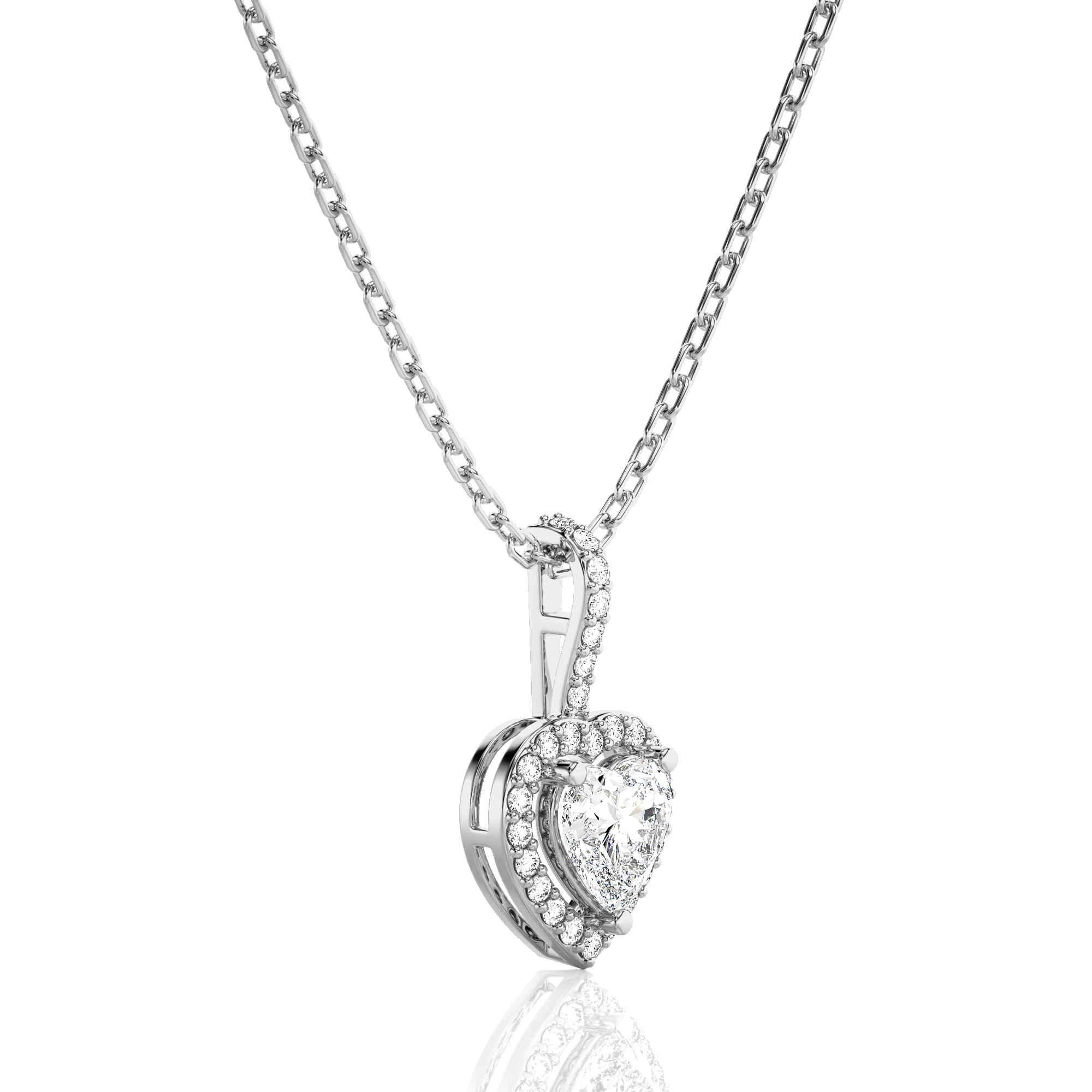 City Night Solitaire Halo Pendant