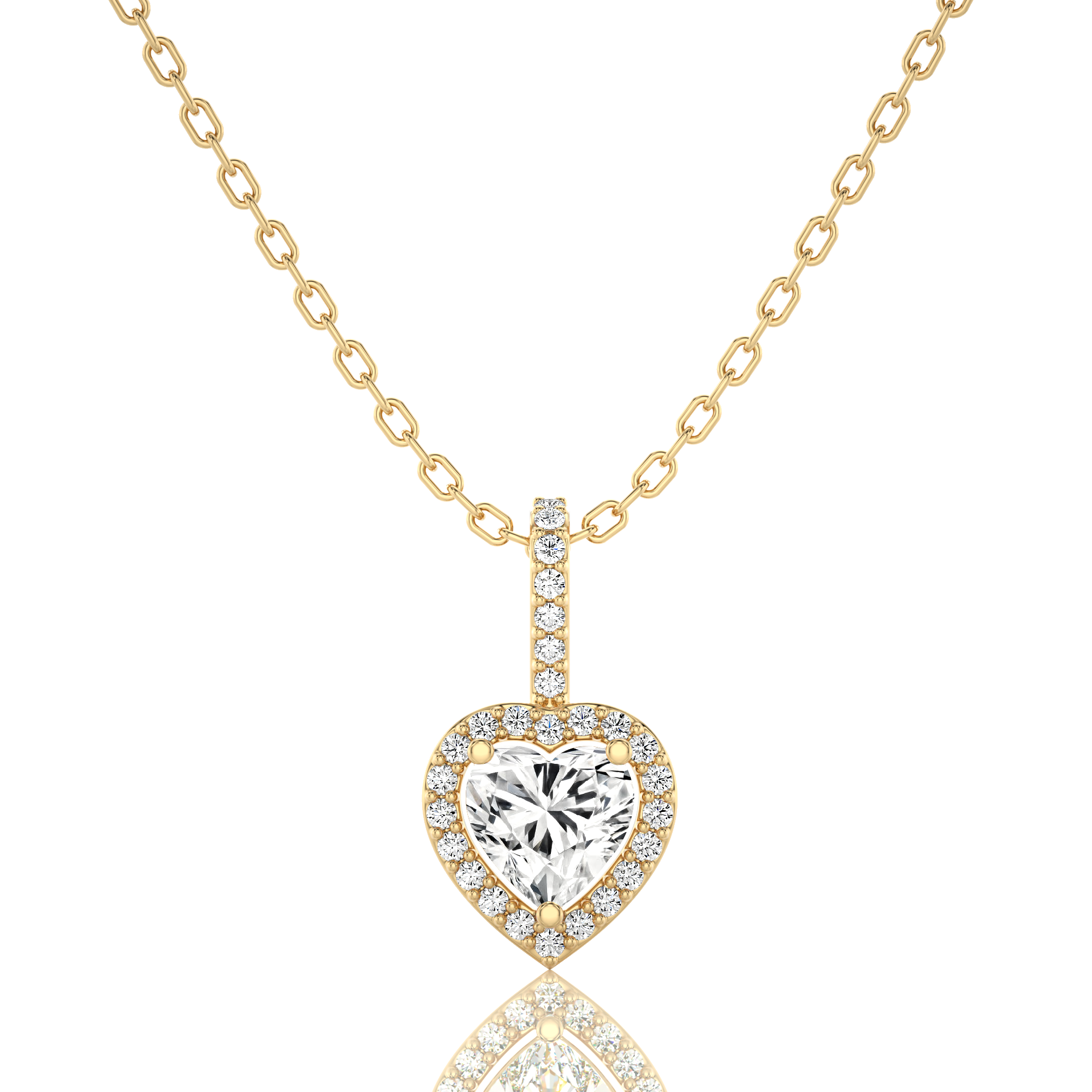 City Night Solitaire Halo Pendant