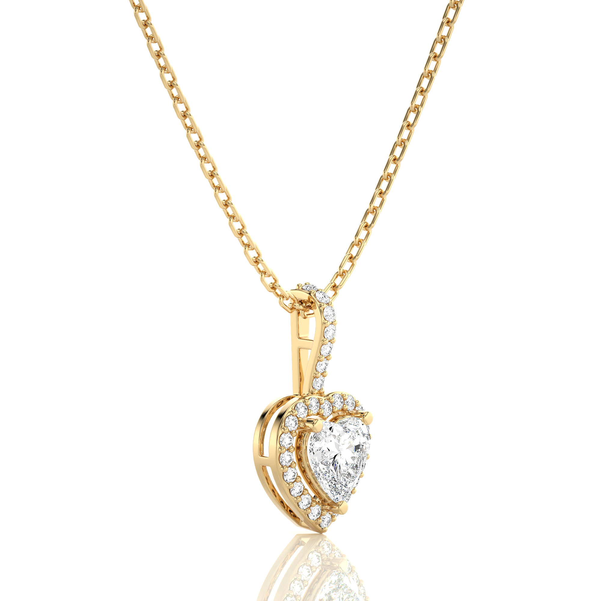 City Night Solitaire Halo Pendant