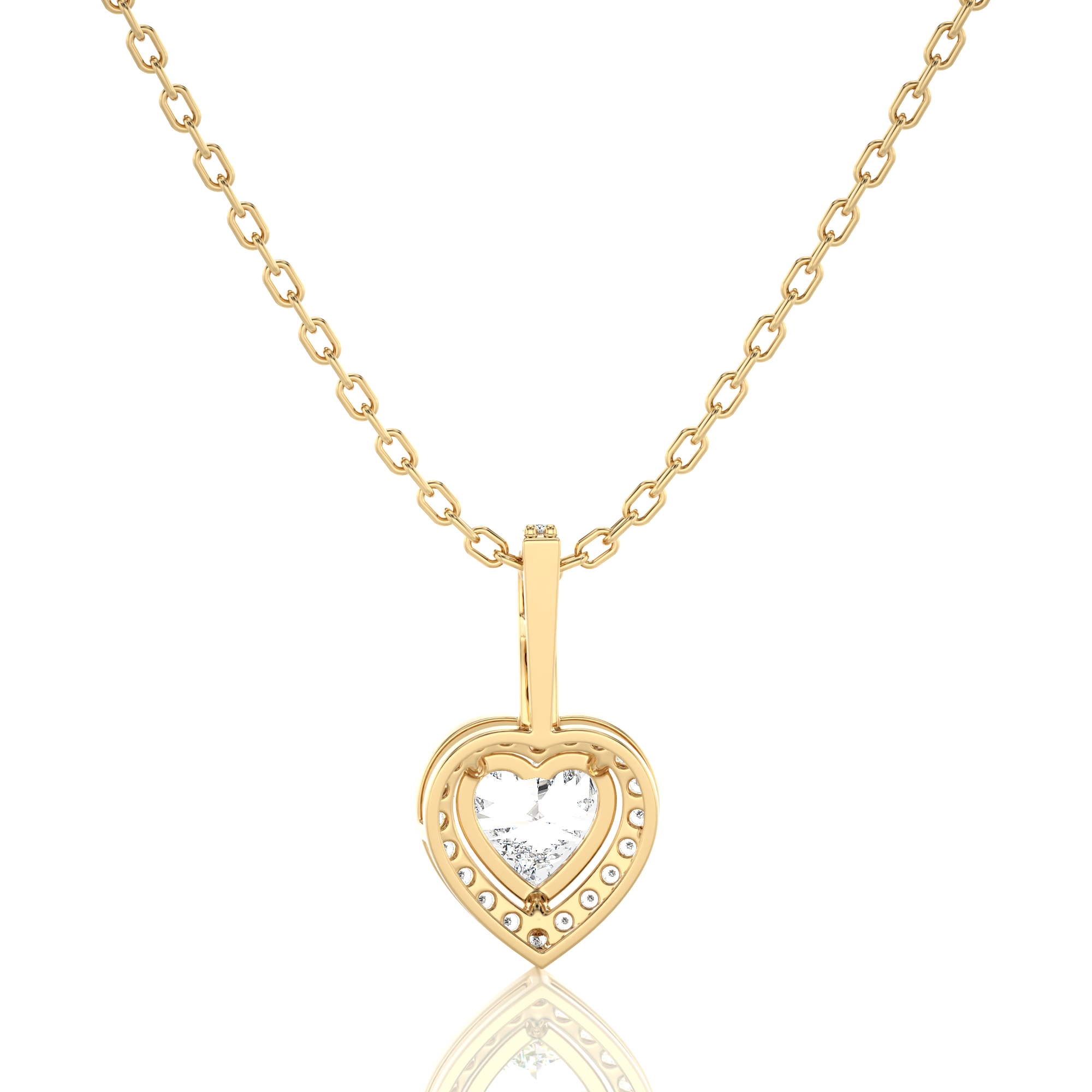 City Night Solitaire Halo Pendant