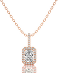 City Night Solitaire Halo Pendant