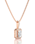 City Night Solitaire Halo Pendant