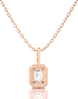 City Night Solitaire Halo Pendant