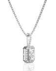 City Night Solitaire Halo Pendant
