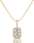 City Night Solitaire Halo Pendant