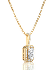 City Night Solitaire Halo Pendant