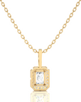 City Night Solitaire Halo Pendant