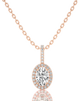 City Night Solitaire Halo Pendant