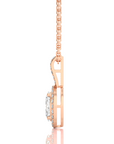 City Night Solitaire Halo Pendant