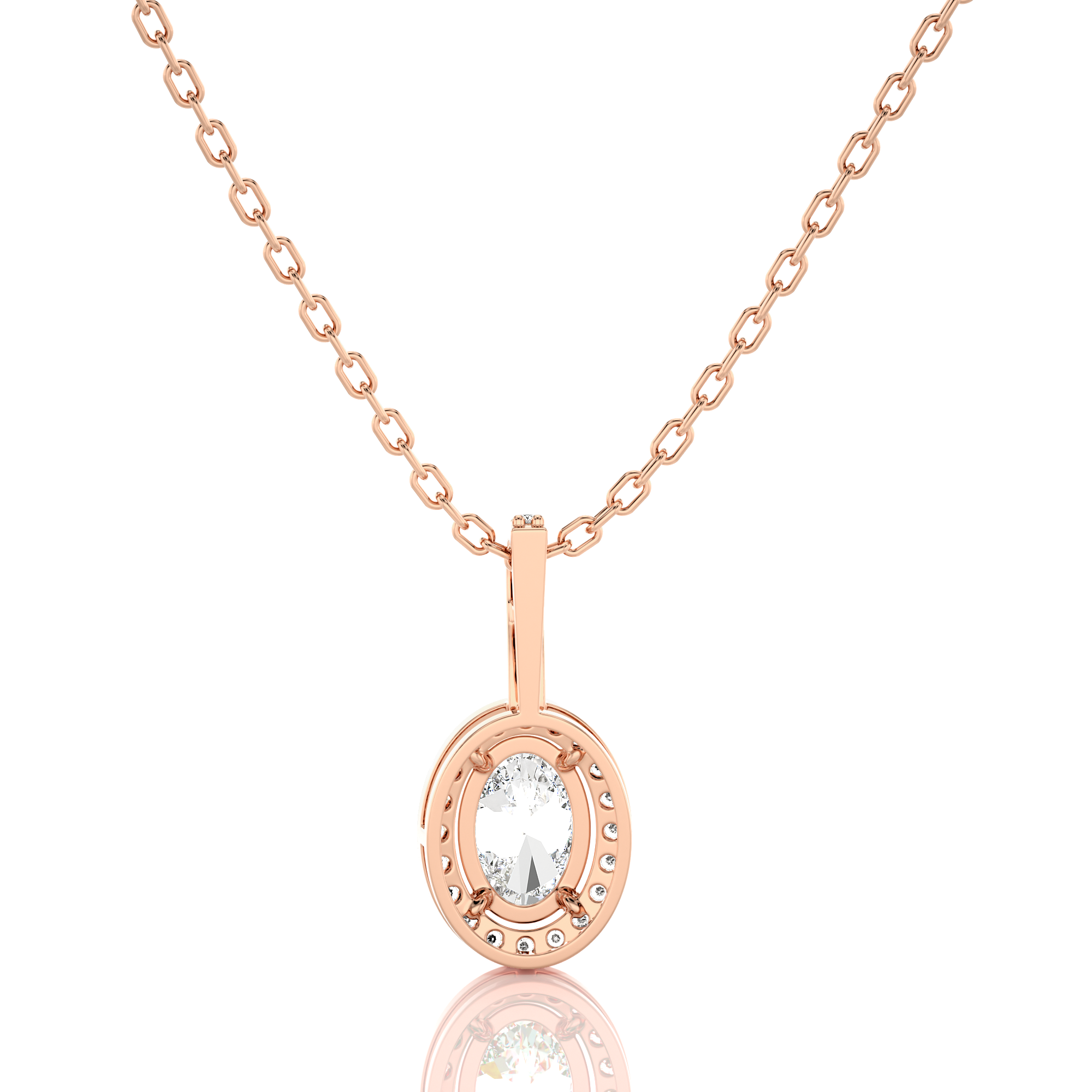 City Night Solitaire Halo Pendant