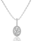City Night Solitaire Halo Pendant