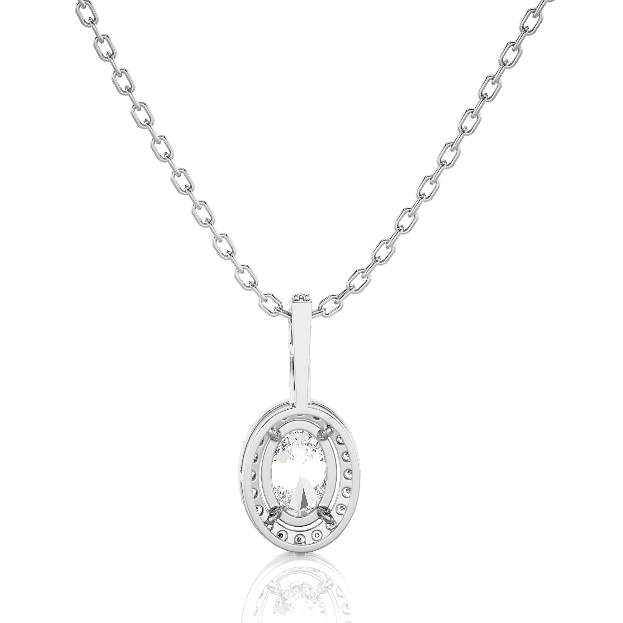 City Night Solitaire Halo Pendant