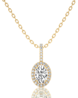 City Night Solitaire Halo Pendant